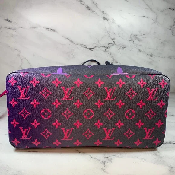 ❌❌ Louis Vuitton Midnight Fuschia Neverfull MM Monogram purple/pink shoulder bag - Picture 3 of 12